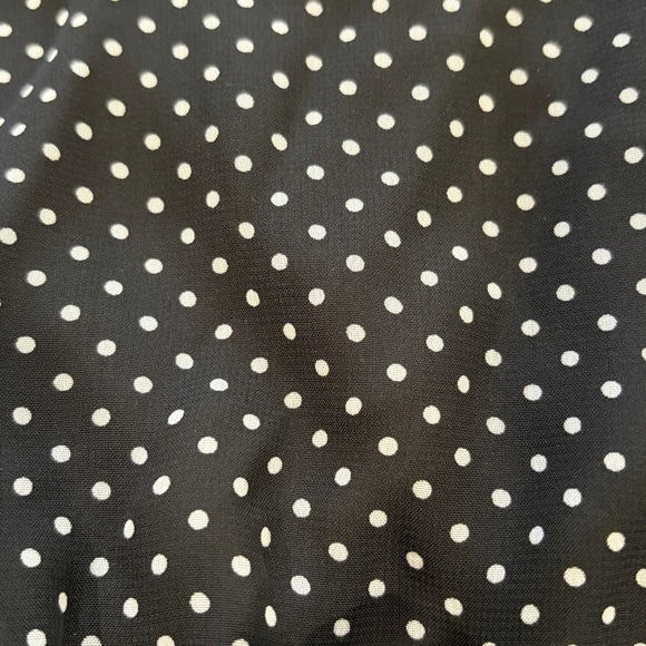 Robert Louis Black White Polka Dot Long Sleeve Mini Dress 2X Party Wedding Event - Picture 8 of 8